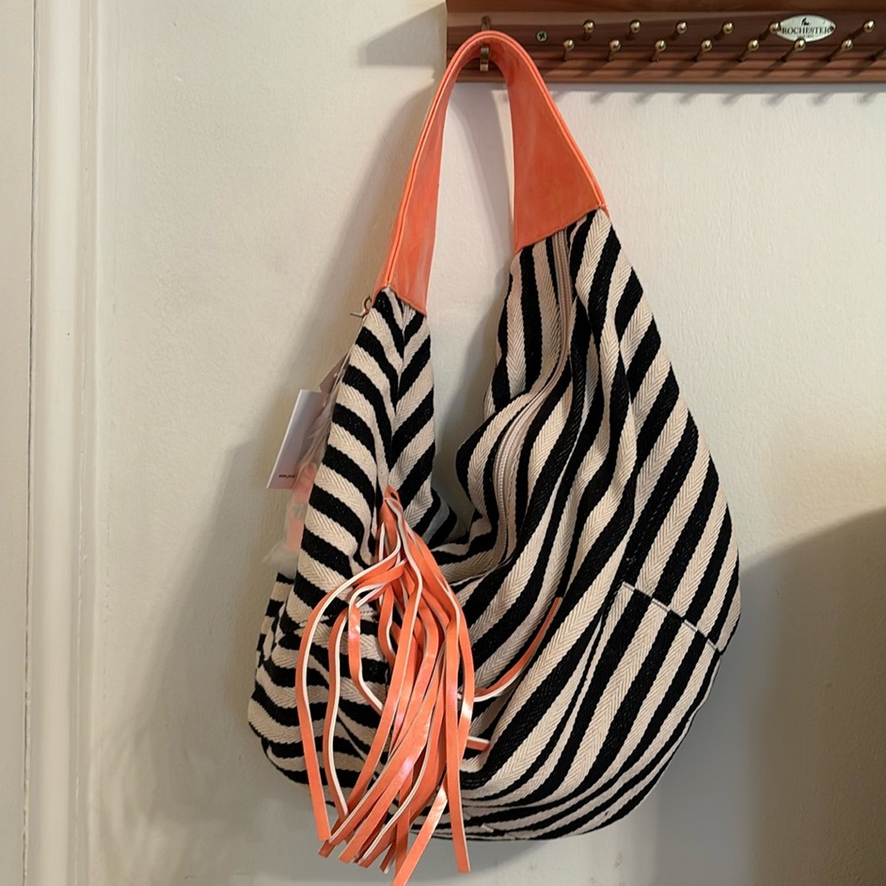NWT Poverty Flats Striped Bag
